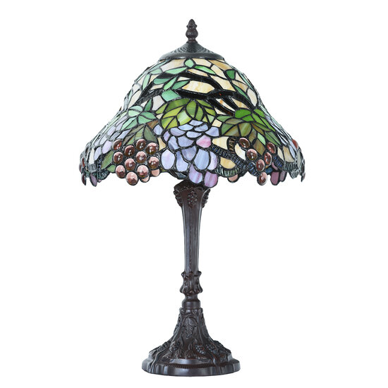 Clayre & Eef | Tiffany Tafellamp Groen, Blauw ø 30x48 cm E27/max 1x60W | 5LL-789