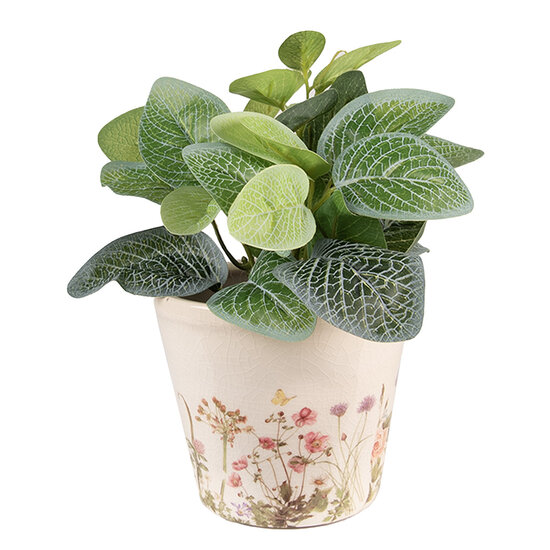 Clayre & Eef | Bloempot Binnen Roze, Beige ø 12x10 cm | 6CE1555S