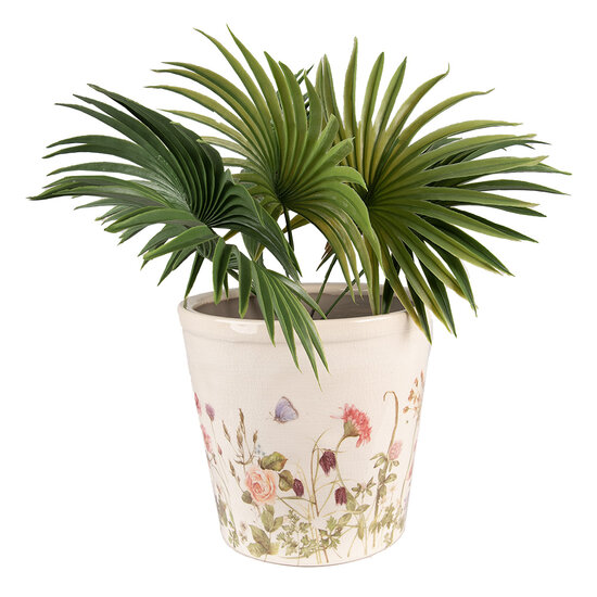 Clayre & Eef | Bloempot Binnen Roze, Beige ø 21x19 cm | 6CE1555L