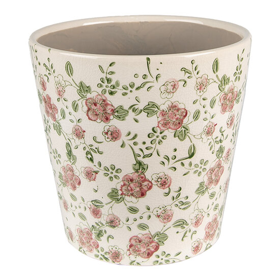 Clayre & Eef | Bloempot Binnen Roze, Beige ø 19x18 cm | 6CE1566L