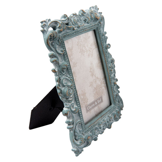 Clayre & Eef | Fotolijst Turquoise 16x3x22 cm / 10x15 cm | 2F0436