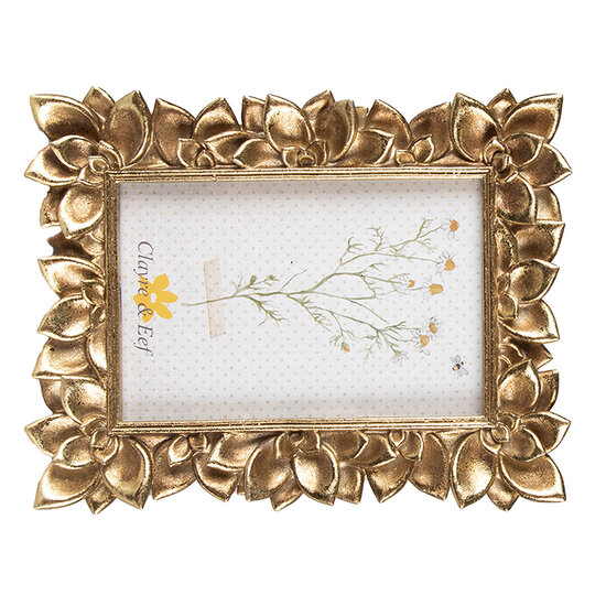 Clayre & Eef | Fotolijst Goudkleurig 16x2x21 cm / 10x15 cm | 2F1022