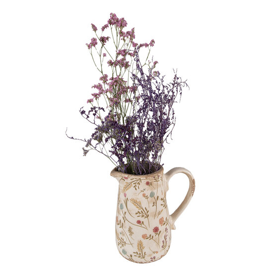 Clayre & Eef | Decoratieve Schenkkan Roze, Beige 16x11x18 cm | 6CE1552M