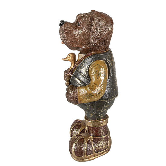 Clayre & Eef | Decoratie Figuur Bruin Groen 16x14x34 cm | 6PR3882