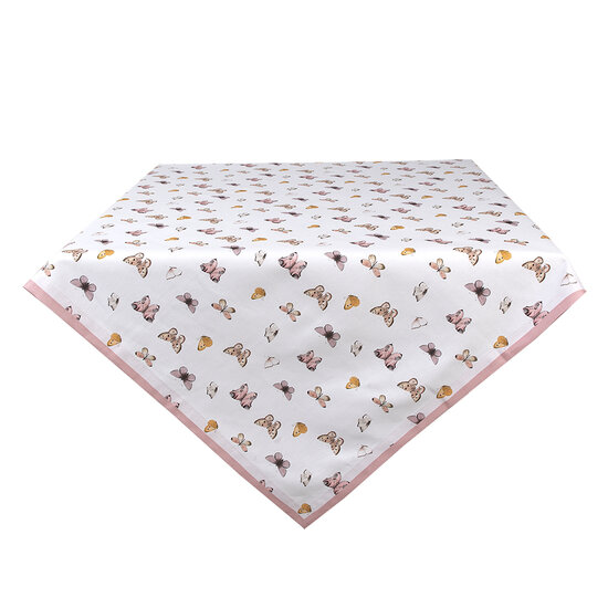 Clayre & Eef | Tafelkleed Beige Roze 150x250 cm | BPD05