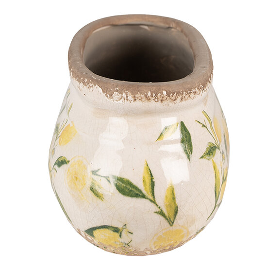 Clayre & Eef | Bloempot Binnen Geel, Beige 23x10x9 cm | 6CE1531M