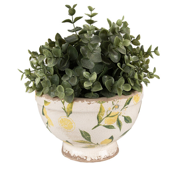Clayre & Eef | Bloempot Binnen Geel, Beige ø 17x11 cm | 6CE1536S