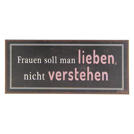 Clayre & Eef | Tekstbord Bruin 30x1x13 cm | 6Y3268D
