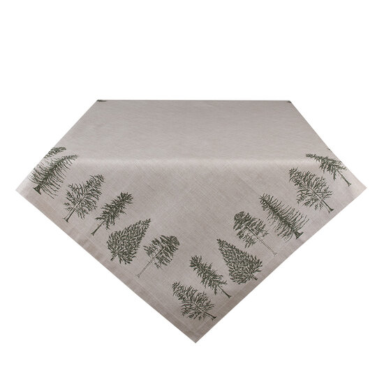 Clayre & Eef | Vierkant Tafelkleed Beige, Groen 100x100 cm | NPT01