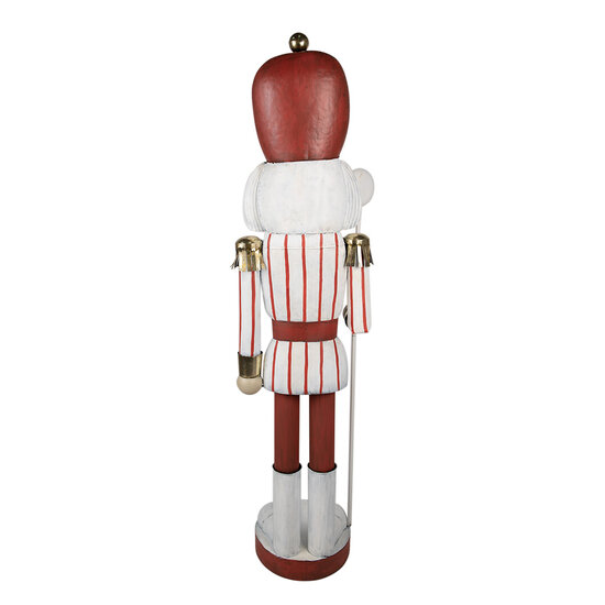 Clayre & Eef | Decoratie Beeld Notenkraker Rood, Wit 43x34x167 cm | 5Y1179