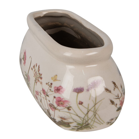Clayre & Eef | Bloempot Binnen Roze Beige 18x7x7 cm | 6CE1602S