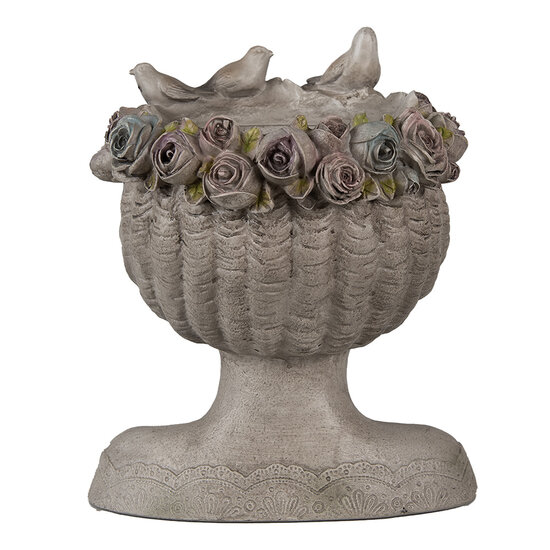 Clayre & Eef | Bloempot Binnen Grijs 22x20x26 cm | 6PR3896