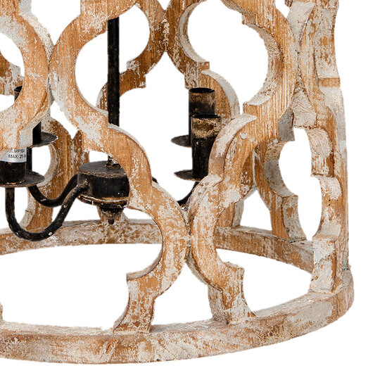 Clayre & Eef | Hanglamp Grijs ø 48x85 cm E14/max 4x25W | 5LMP194