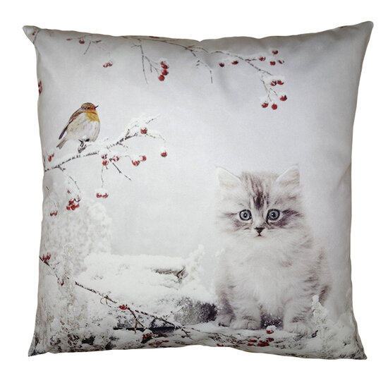 Clayre & Eef | Kussenhoes Wit 45x45 cm | KT021.322