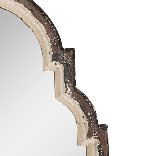 Clayre & Eef | Wandspiegel Bruin Beige 63x4x91 cm | 52S300