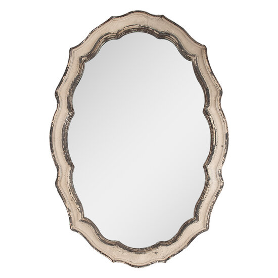 Clayre & Eef | Wandspiegel Beige Bruin 52x3x75 cm | 52S303