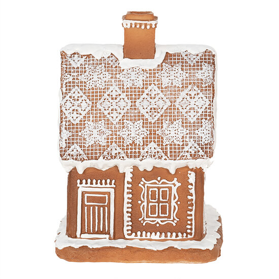 Clayre & Eef | Decoratie Huis met LED Bruin 13x13x18 cm/ 3xAAA | 6PR3974