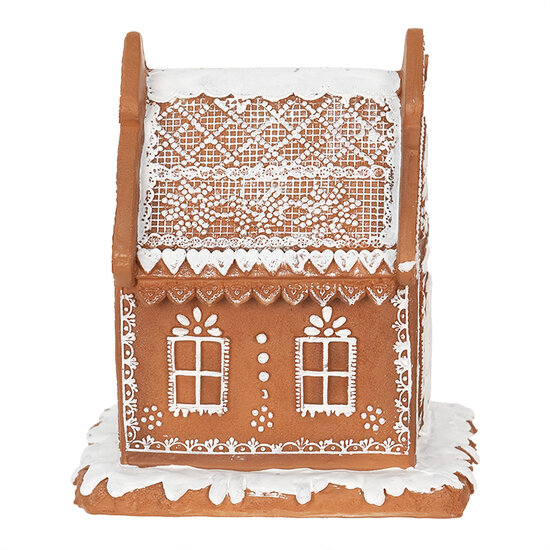 Clayre & Eef | Decoratie Huis met LED Bruin 15x12x17 cm/ 3xAAA | 6PR3975