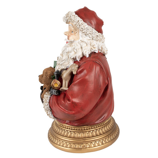 Clayre & Eef | Kerstdecoratie Kerstman Rood 22x18x29 cm | 6PR4908