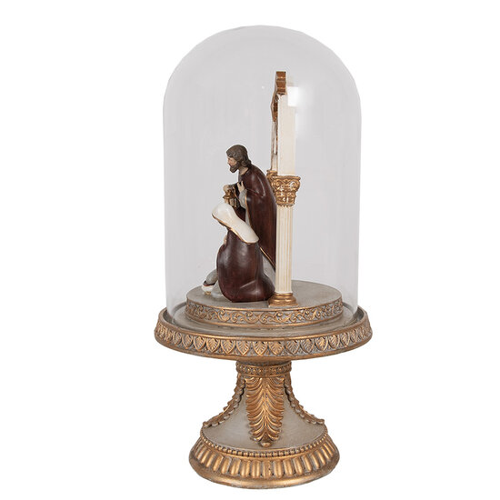 Clayre & Eef | Glazen Stolp Goudkleurig ø 14x29 cm | 6PR4947