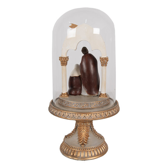 Clayre & Eef | Glazen Stolp Goudkleurig ø 14x29 cm | 6PR4947