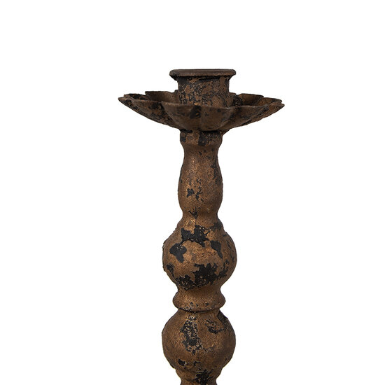 Clayre & Eef | Kandelaar Zwart ø 11x25 cm | 6Y5455