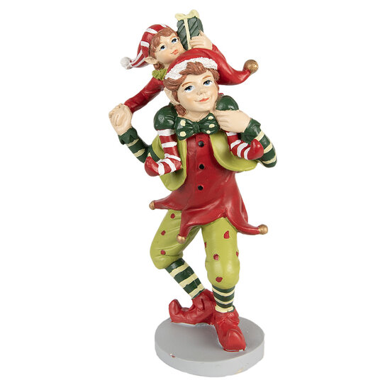 Clayre & Eef | Decoratie elf Rood 12x9x19 cm | 6PR3972
