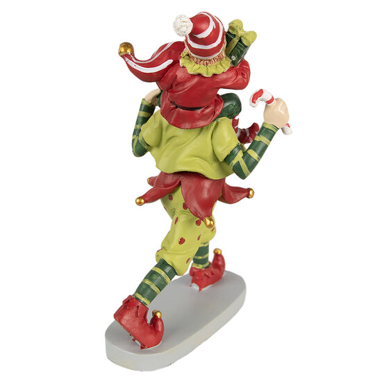 Clayre & Eef | Decoratie elf Rood 12x9x19 cm | 6PR3973