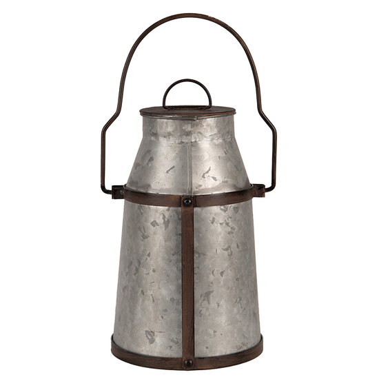 Clayre & Eef | Decoratie Melkbus Grijs Bruin 20x18x26/36 cm | 6Y5401