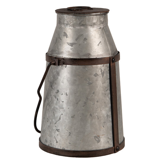 Clayre & Eef | Decoratie Melkbus Grijs Bruin 20x18x26/36 cm | 6Y5401