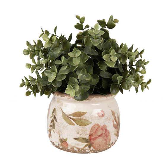 Clayre & Eef | Bloempot Binnen Beige Roze ø 12x10 cm | 6CE1625S