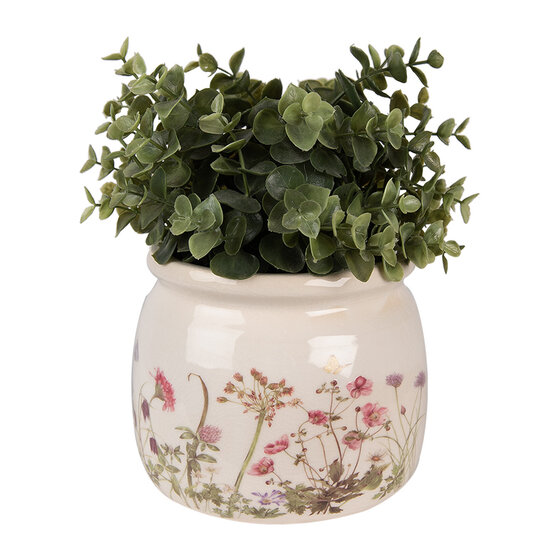 Clayre & Eef | Bloempot Binnen Beige Roze ø 16x13 cm | 6CE1630M