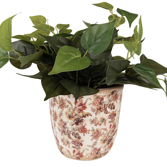Clayre & Eef | Bloempot Binnen Beige Roze ø 16x16 cm | 6CE1649L