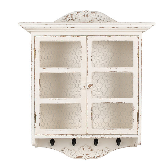 Clayre & Eef | Wandkast Wit 56x23x69 cm | 5H0662