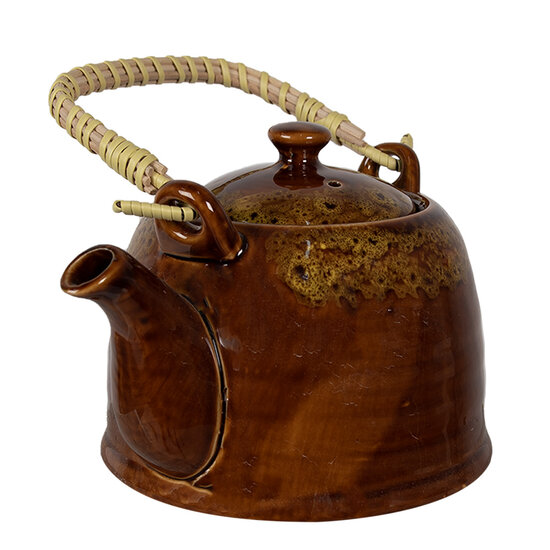 Clayre & Eef | Theepot Bruin ø 14x12 cm / 750 ml | 6CETE0136