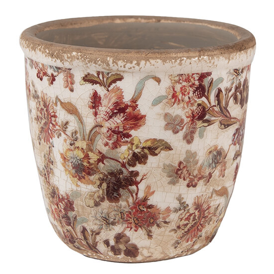 Clayre & Eef | Bloempot Binnen Beige Roze ø 11x11 cm | 6CE1649XS