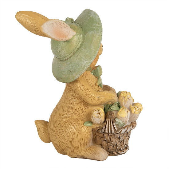 Clayre & Eef | Decoratie Beeld Konijn Bruin 8x6x11 cm | 6PR5018