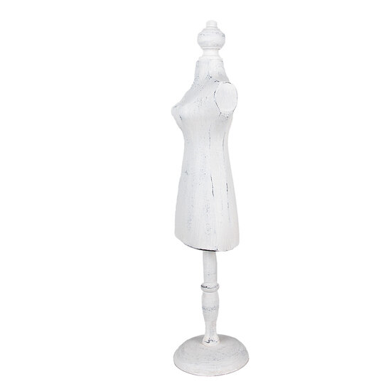 Clayre & Eef | Decoratie paspop Wit 13x11x51 cm | 50768