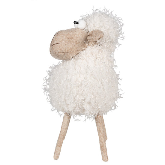 Clayre & Eef | Decoratie Schaap Wit 16x16x30 cm | 65274