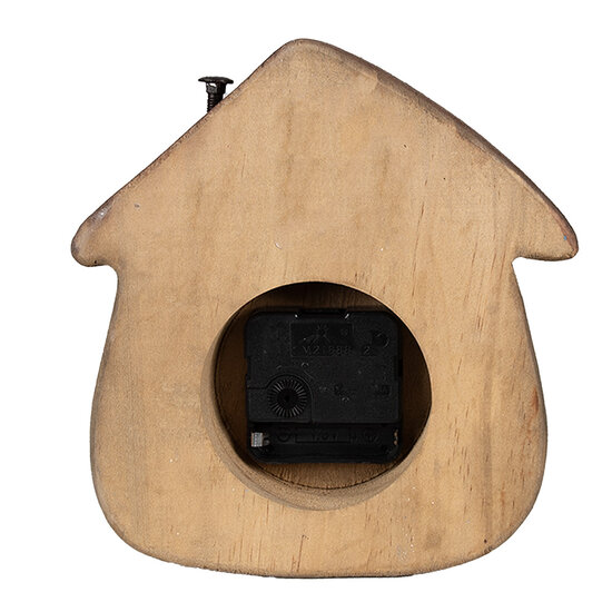 Clayre & Eef | Tafelklok Bruin 18x5x19 cm / 1xAA | 6KL0819