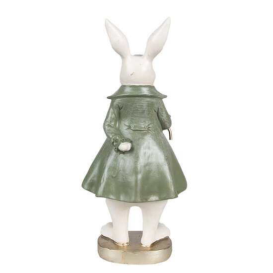 Clayre & Eef | Decoratie Konijn Beige Groen 12x9x26 cm | 6PR4058