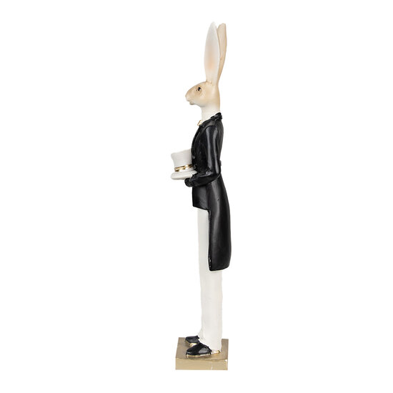 Clayre & Eef | Decoratie Konijn Beige Wit, Zwart 7x6x32 cm | 6PR4002