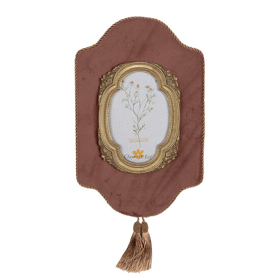 Clayre & Eef | Fotolijst Roze Goudkleurig 21x2x32 cm / 10x15 cm | 2F1084