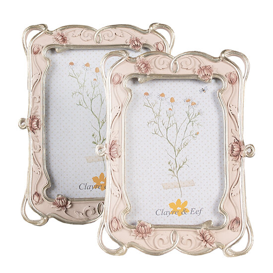 Clayre & Eef | Fotolijst Roze 16x2x21 cm / 10x15 cm | 2F1055