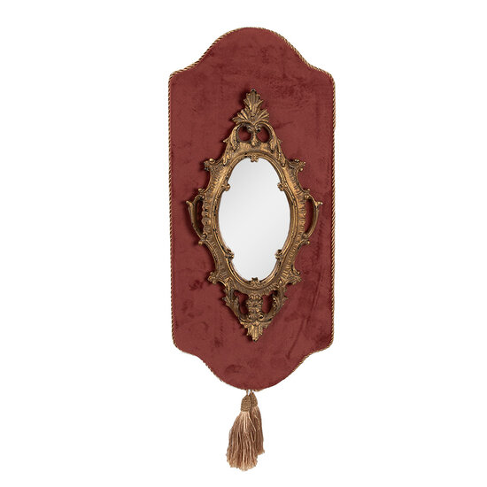 Clayre & Eef | Wandspiegel Roze Goudkleurig 20x3x44 cm | 62S293