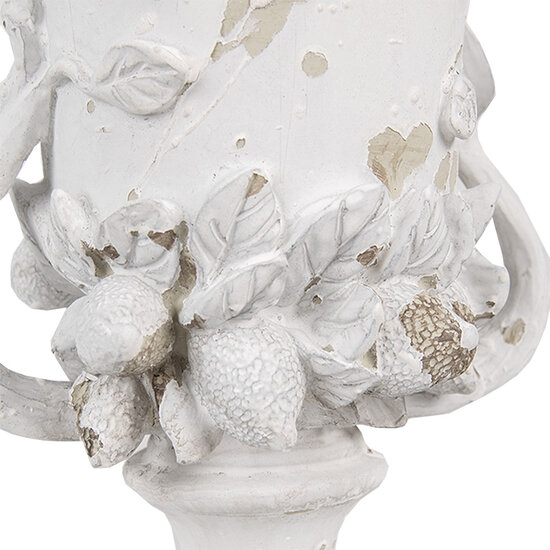 Clayre & Eef | Bloempot Binnen Wit Beige ø 19x28 cm | 6PR5058