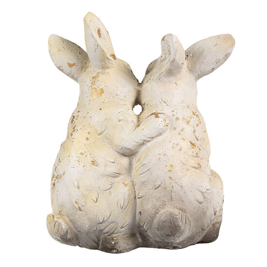 Clayre & Eef | Decoratie Beeld Konijnen Bruin 26x18x33 cm | 6MG0033