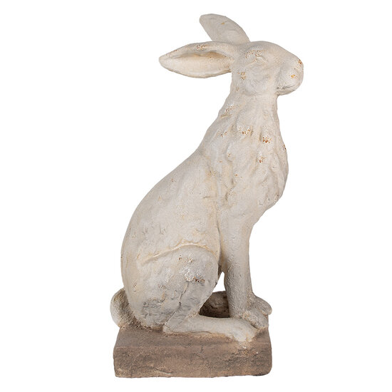 Clayre & Eef | Decoratie Beeld Konijn Grijs 27x18x55 cm | 5MG0039
