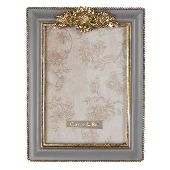 Clayre & Eef | Fotolijst Grijs 17x2x22 cm / 13x18 cm | 2F0714