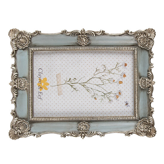 Clayre & Eef | Fotolijst Blauw 15x2x20 cm / 10x15 cm | 2F0995